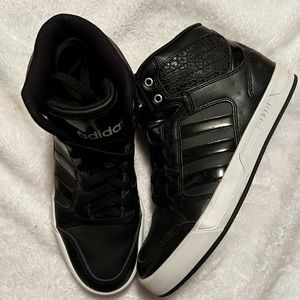 Adidas NEO Raleigh Patent Leopard Mid-Top Shoes